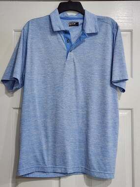 Bollé Men's Performance Golf Polo Shirt Blue Space Dye